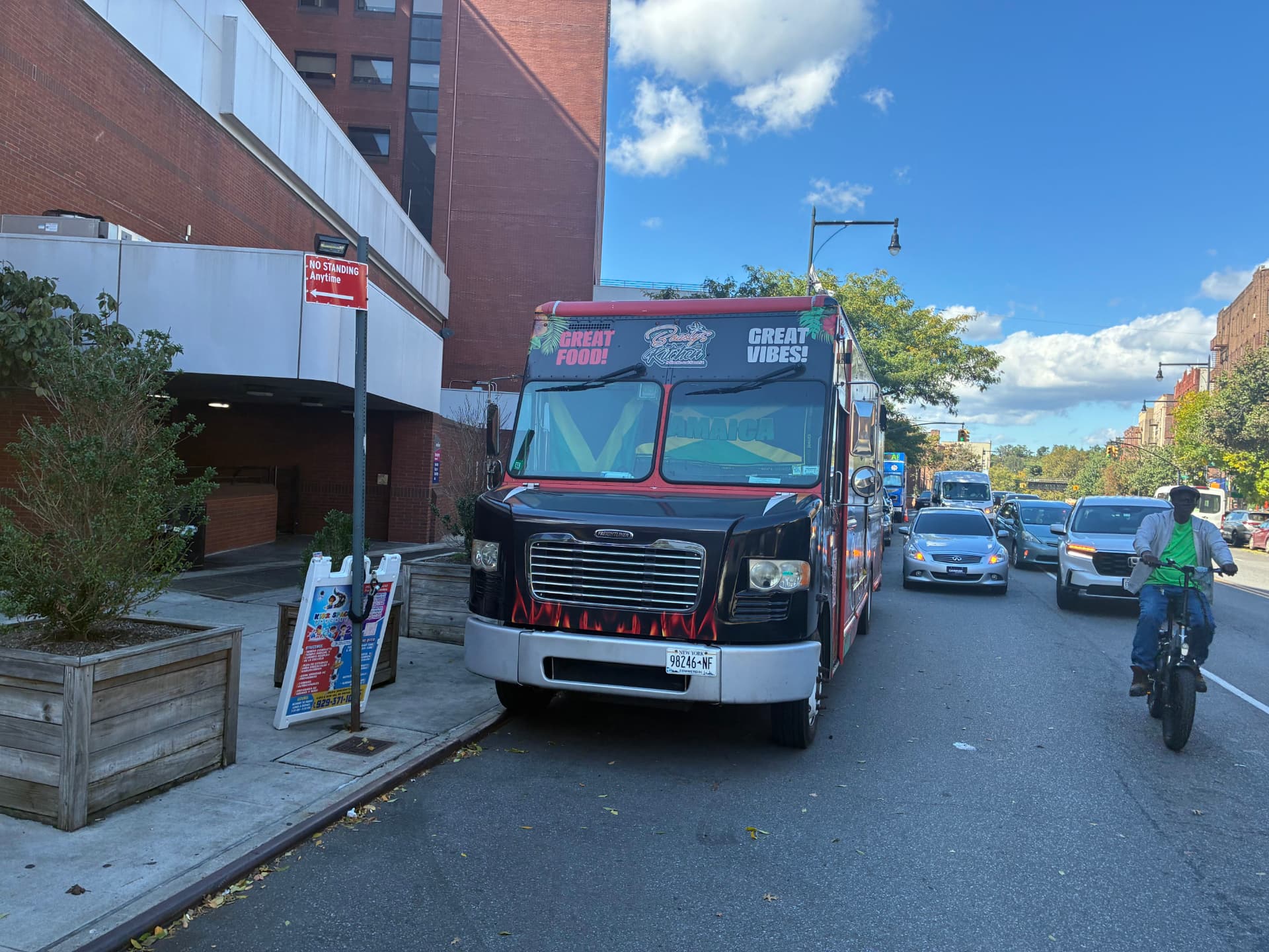 Boasty’s Kitchen truck parked on a sunny Bronx street